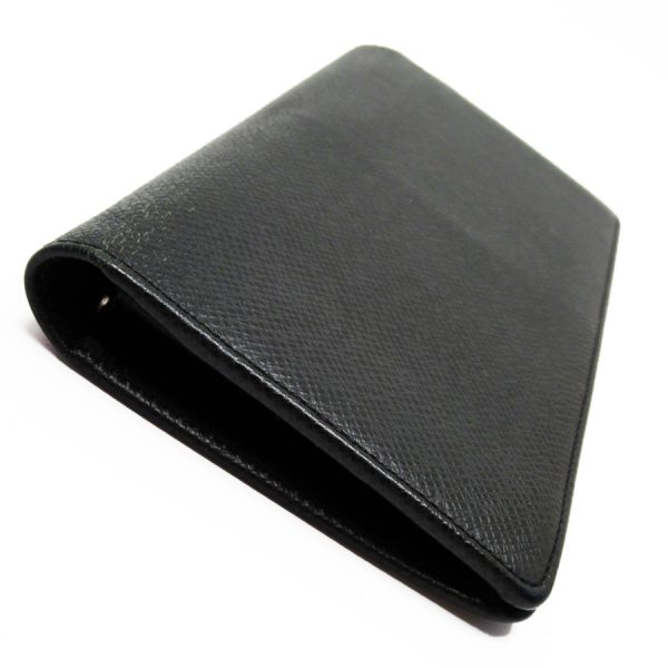 t18164a 1 Louis Vuitton Taiga Portefeuille Brazza Bifold Long Wallet Black