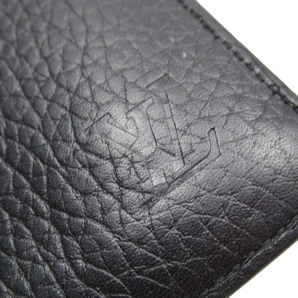 t18167a 3 Louis Vuitton Taurillon Bifold Long Wallet Black