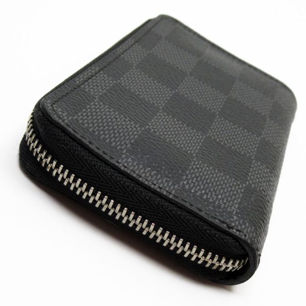 t18198a 1 Louis Vuitton Damier Graphite Zippy Coin Purse Coin Case Black