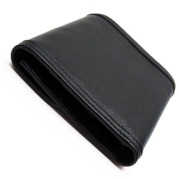 t18747g 1 Salvatore Ferragamo Trifold Wallet Gancini Leather Black