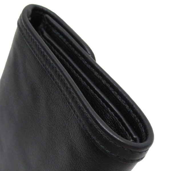 t18747g 2 Salvatore Ferragamo Trifold Wallet Gancini Leather Black