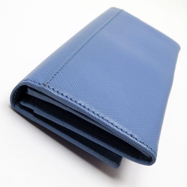 t19071a 1 Salvatore Ferragamo Bifold Long Wallet Vara Ribbon Leather Blue