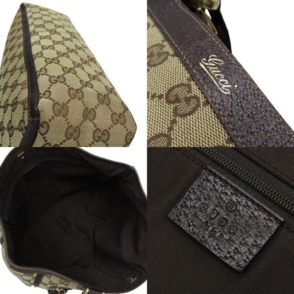 t19152a 4 c Gucci GG Canvas Shoulder Bag Brown