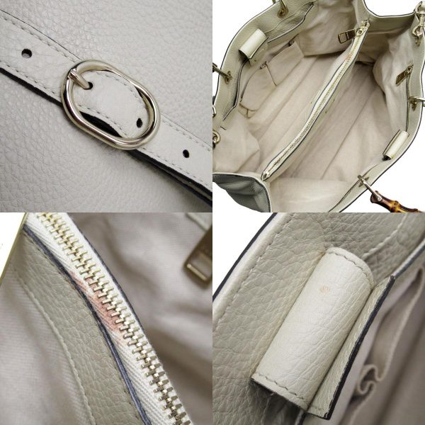 t19239a 6 c Gucci Leather Shoulder Bag Off White