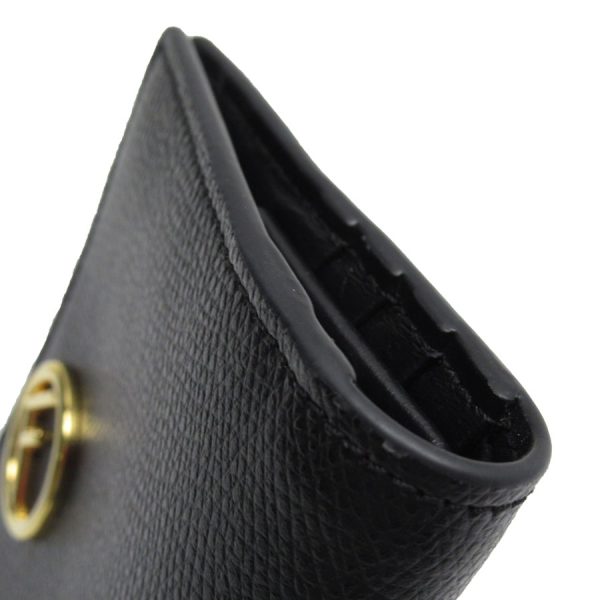 t19317g 2 Fendi Leather Bifold Wallet Black