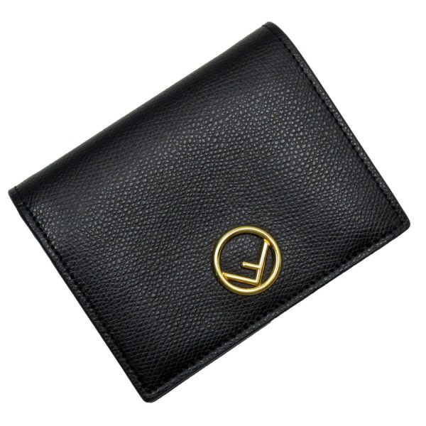 t19317g Fendi Leather Bifold Wallet Black