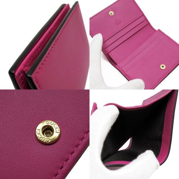 t19319g 4 c Gucci Leather Bill Purse Magenta