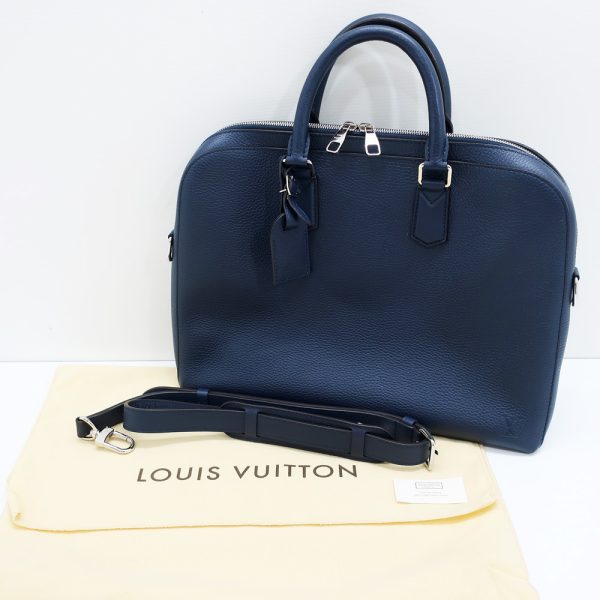 t2308 05 006675hm 10 Louis Vuitton Victor 2way Initial Business Shoulder Bag Navy