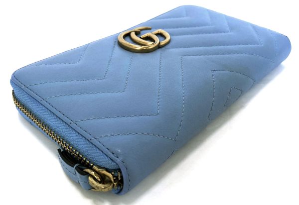 t546715895 7 Gucci Gg Marmont Round Zipper Long Wallet Leather Blue