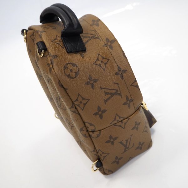 th939481 4 Louis Vuitton Monogram Reverse Palm Spring Backpack Mini Bag Brown