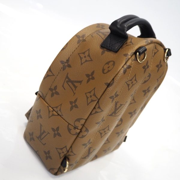 th939481 5 Louis Vuitton Monogram Reverse Palm Spring Backpack Mini Bag Brown