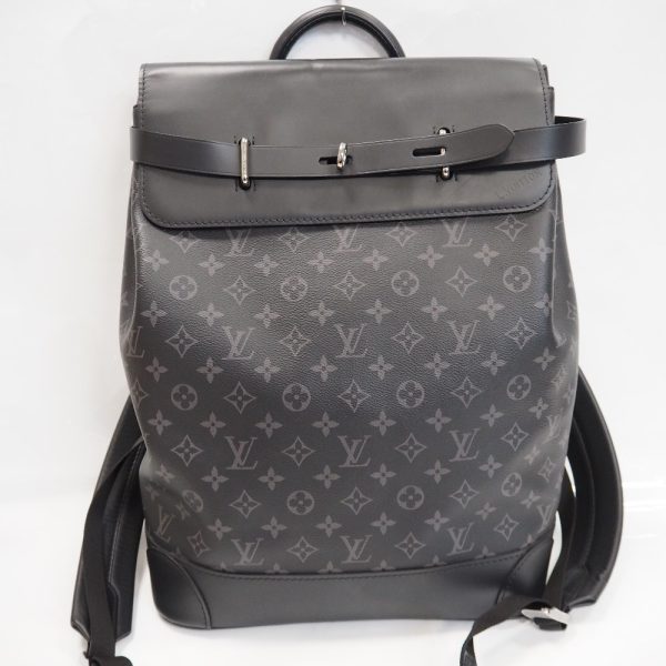 th943971 2 Louis Vuitton Steamer BackPack Monogram Eclipse Bag Black