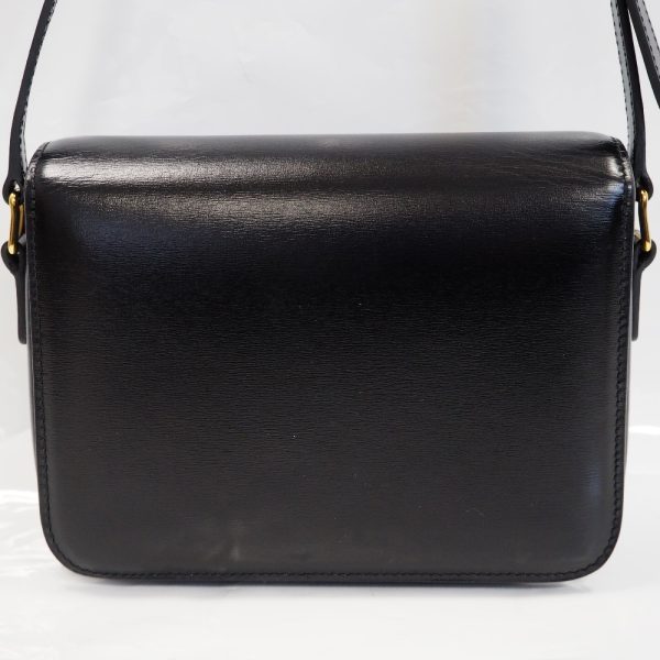 th964041 5 Celine Teen Triomphe Shoulder Bag Leather Black