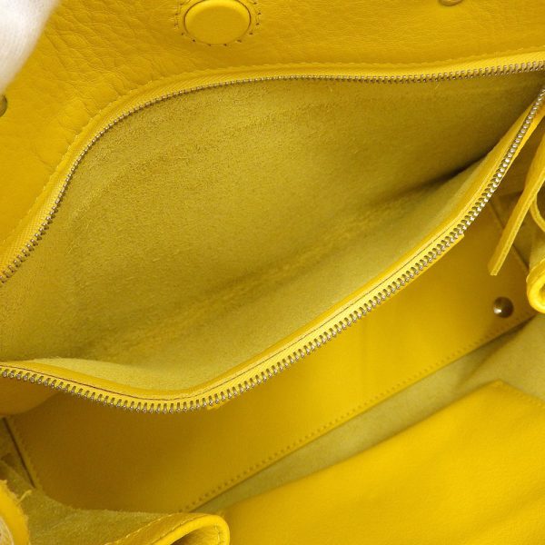 tkh21b0716001 4 Balenciaga Paper Mini Leather 2way Bag Yellow