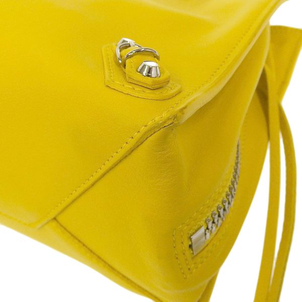 tkh21b0716001 5 Balenciaga Paper Mini Leather 2way Bag Yellow