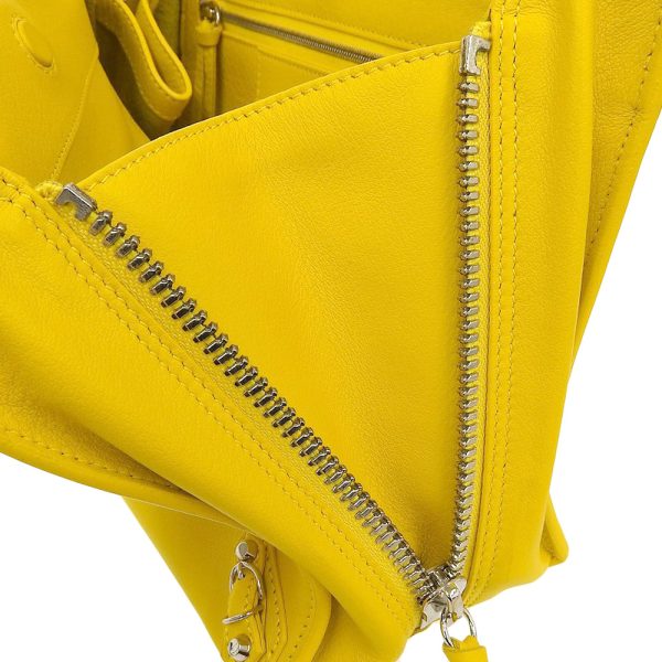 tkh21b0716001 7 Balenciaga Paper Mini Leather 2way Bag Yellow