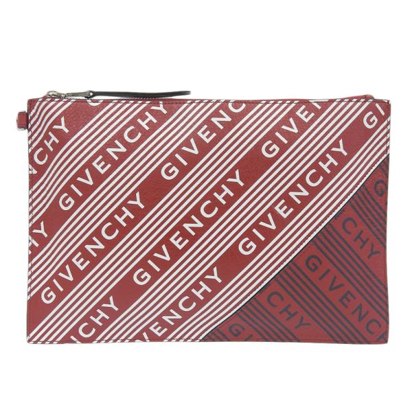 tkh24a0229031 1 Givenchy Logo Clutch Second Bag Red White Black