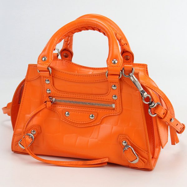 usdbg70637011 1c Balenciaga Neo Classic City Mini Leather Handbag Orange