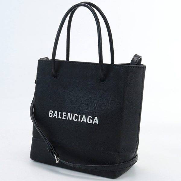 usdbg70884011 1c Balenciaga Shopping Tote XXS Leather Bag Black