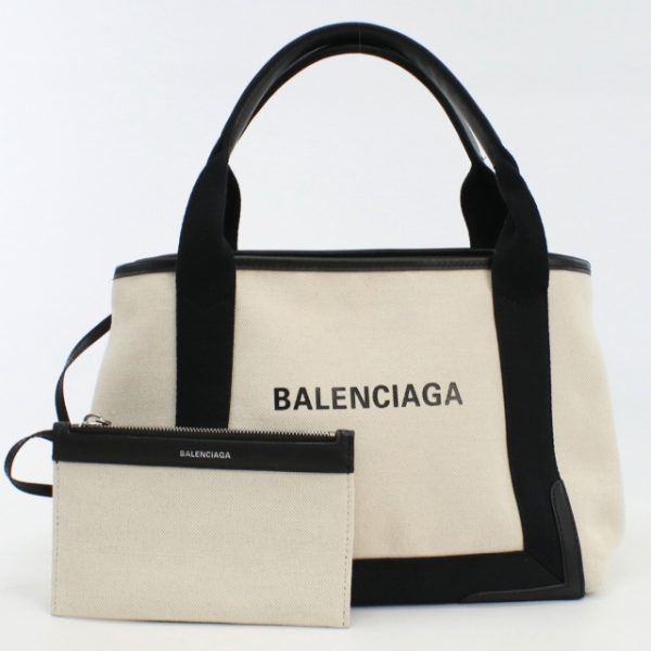 usdbg71716011 1b Balenciaga Navy Cabas S Tote Bag White