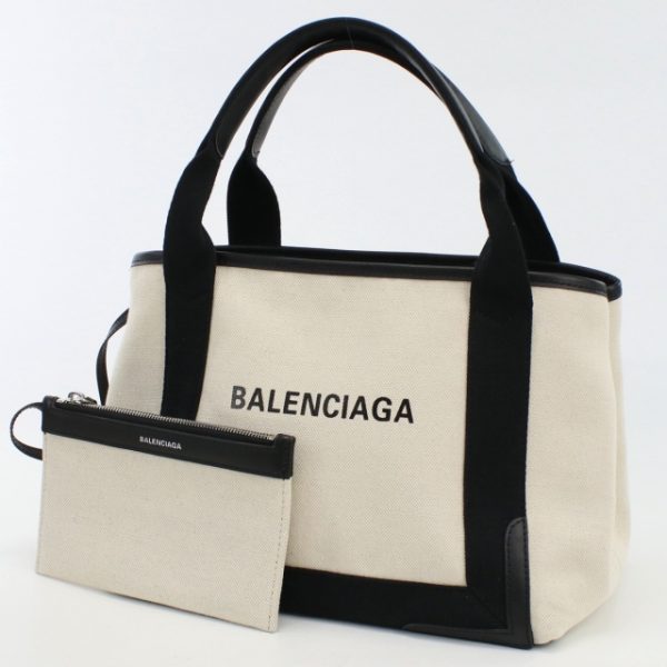 usdbg71716011 1c Balenciaga Navy Cabas S Tote Bag White