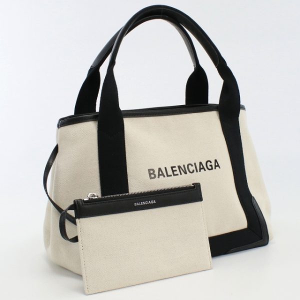 usdbg71716011 1d Balenciaga Navy Cabas S Tote Bag White