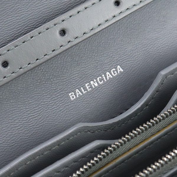 usdbg72540011 5 Balenciaga B Logo Shoulder Bag Leather Gray