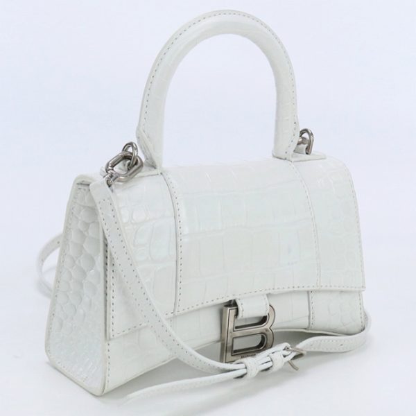 usdbg73397011 1d Balenciaga Hourglass XS Handbag White