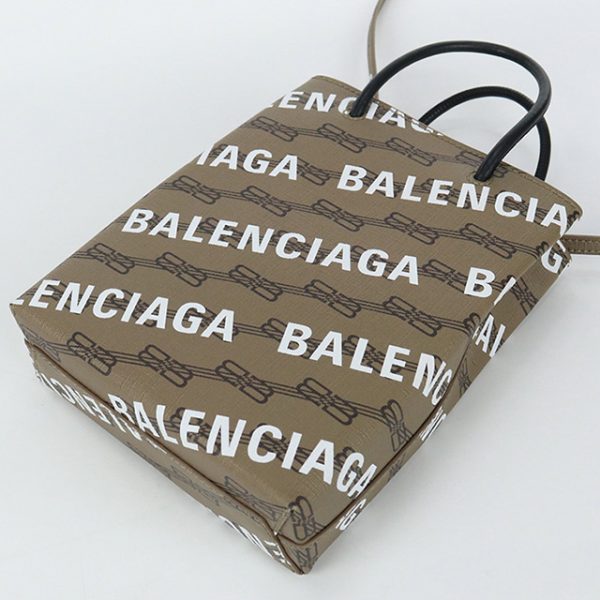 usdbg75196011 2 Balenciaga Shopping Phone Holder Tote Bag Brown