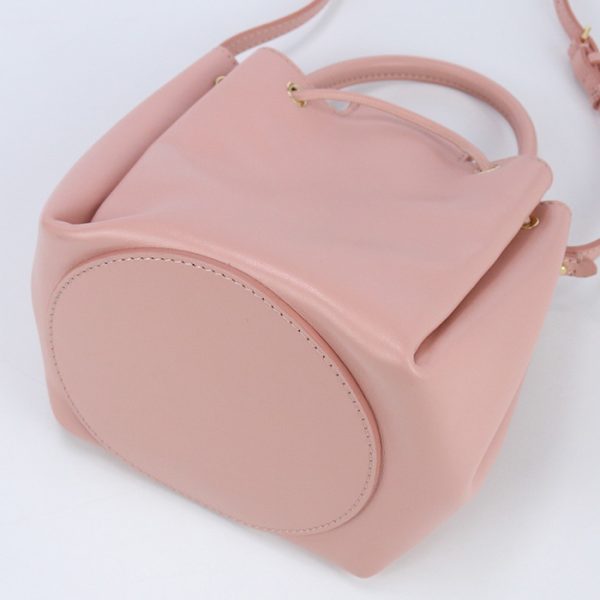 usdbu71240011002 Burberry Monogram Motif Leather Bucket Bag Pink