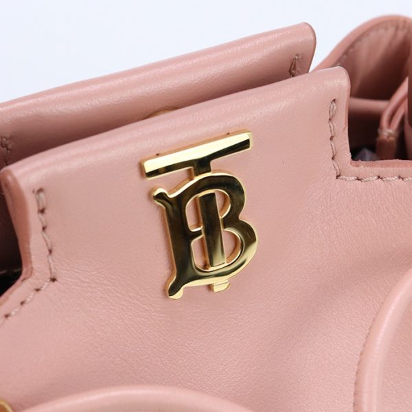 usdbu71240011004 Burberry Monogram Motif Leather Bucket Bag Pink