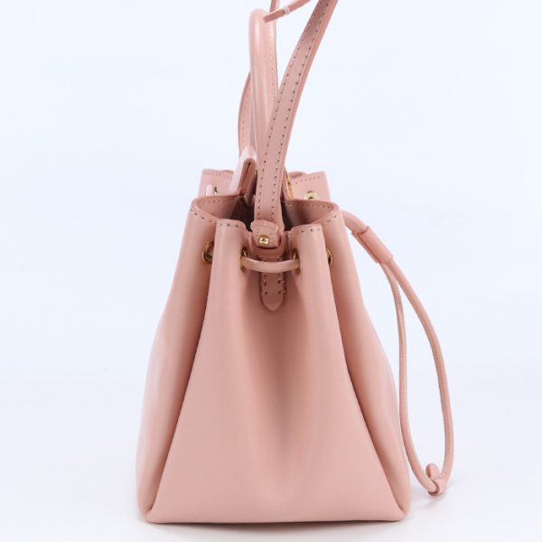 usdbu71240011006 Burberry Monogram Motif Leather Bucket Bag Pink