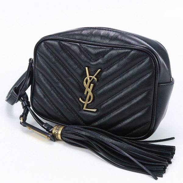 usdsl72919011 1c Saint Laurent Calf Belt Bag Black