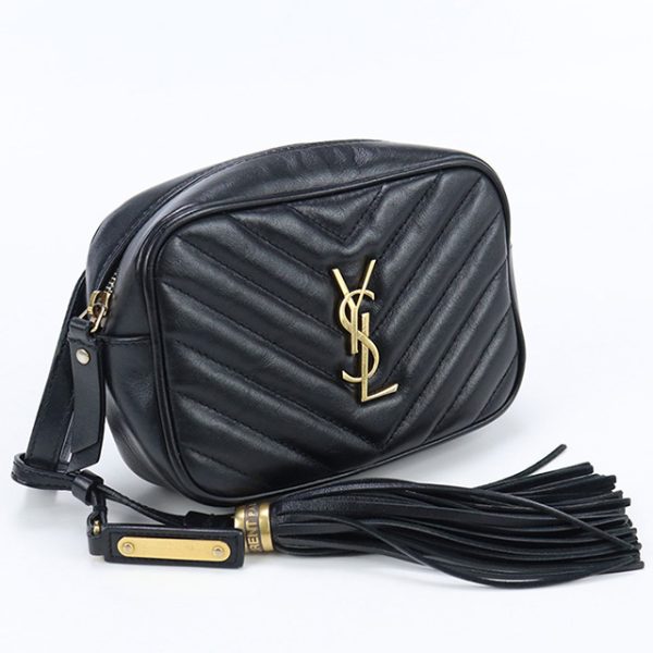 usdsl72919011 1d Saint Laurent Calf Belt Bag Black