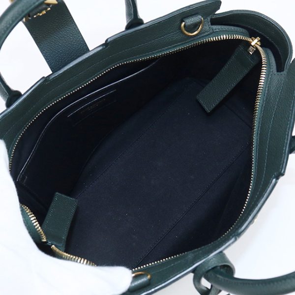 usdsl74481011 3 Saint Laurent Calf Tote Bag Green