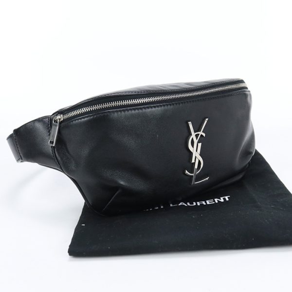 usdsl75267011001 Saint Laurent Belt Bag Black