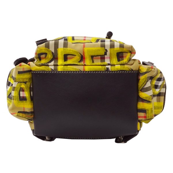 v0074790000 3 Burberry Backpack Canvas Haymarket Graffiti Yellow