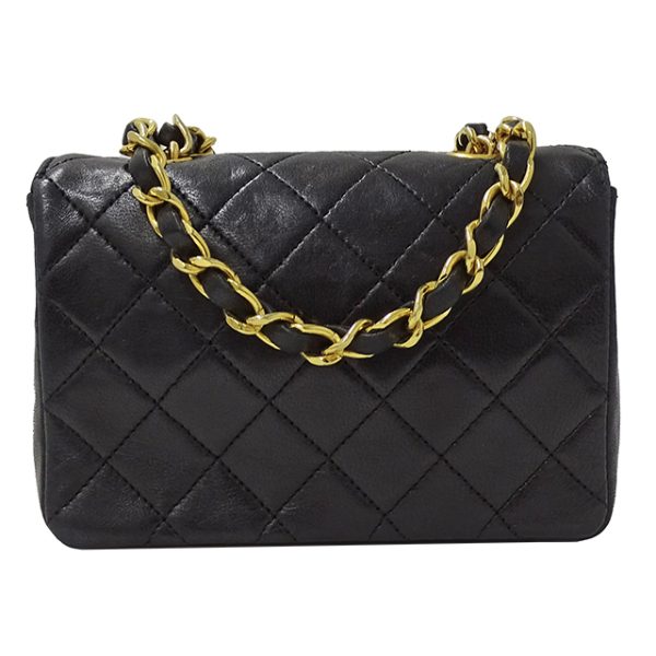 v0078171700 2 Chanel Matelasse Chain Lambskin Shoulder Bag Black