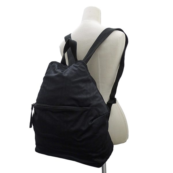 v0079917400 4 Burberry Backpack Canvas Plaid Pattern Black