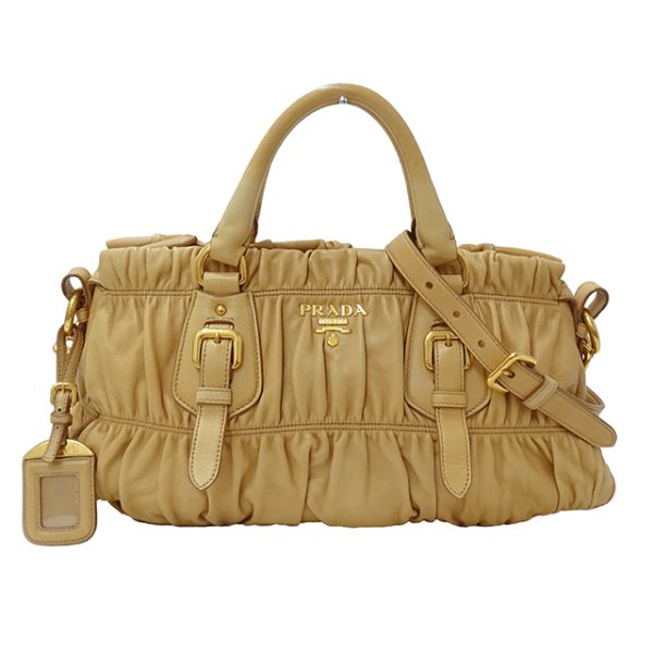 v0081269500 1 PRADA 2way handbag shoulder bag beige