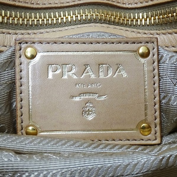 v0081269500 7 PRADA 2way handbag shoulder bag beige