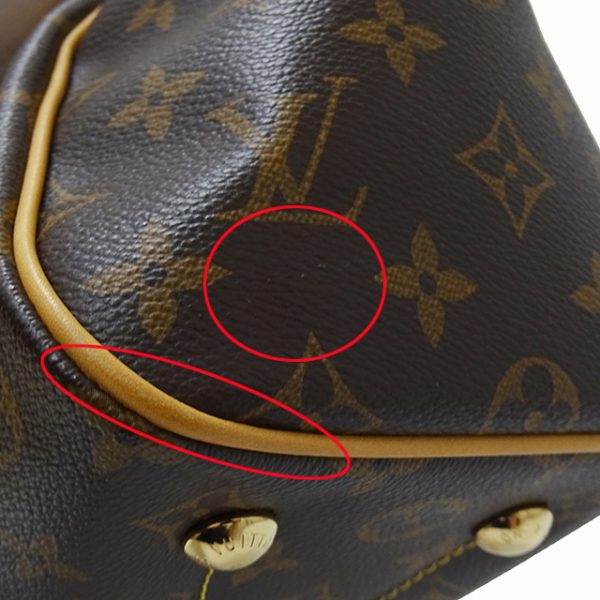 v0082221200 12 Louis Vuitton Monogram Handbag Tivoli PM Brown