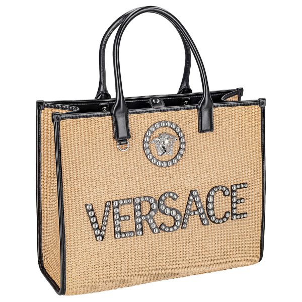 vesa 1004741 2ka1p Versace Beige Bag Tote Handbag