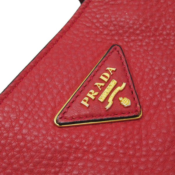 w0142a 2 Prada Leather Shoulder Bag Red