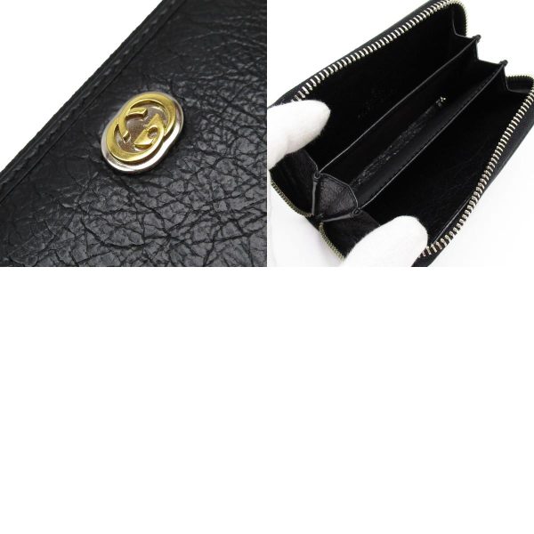 w0153a 4 c Gucci Interlocking G Leather Coin Case Black