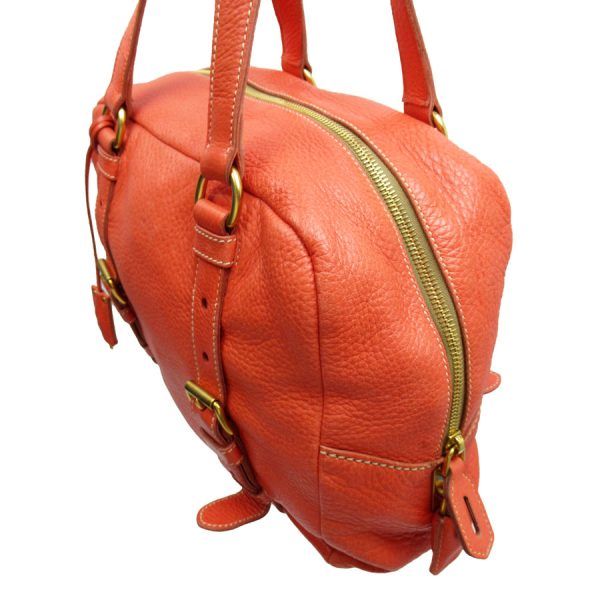 w0166a 1 Prada Leather Shoulder Bag Orange