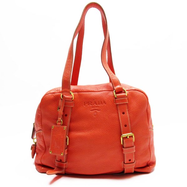 w0166a Prada Leather Shoulder Bag Orange