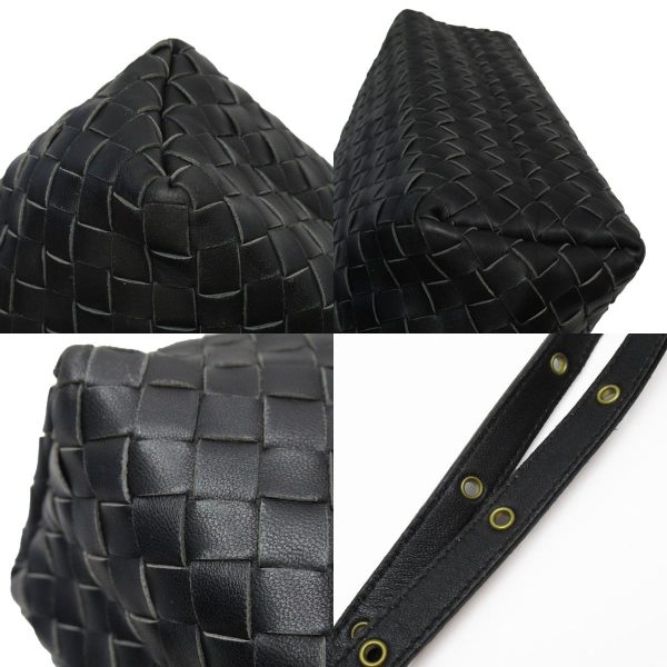 w0168i 3 c Bottega Veneta Shoulder Bag Intrecciato Leather Black