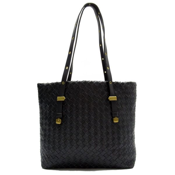 w0168i Bottega Veneta Shoulder Bag Intrecciato Leather Black