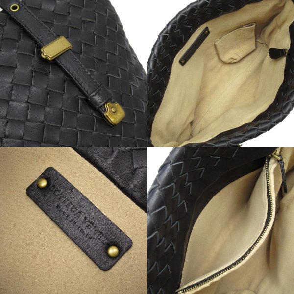 w0168i 7 c Bottega Veneta Shoulder Bag Intrecciato Leather Black